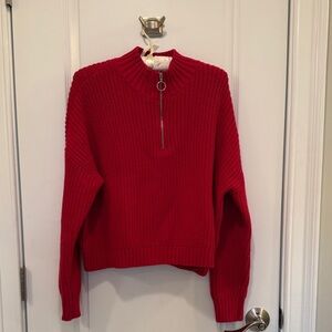 Hollister Vibrant Red Turtleneck Sweater